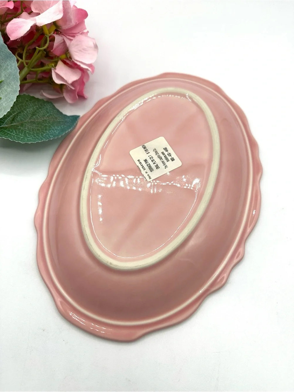 Homer Laughlin Terrace Pink Oval Platter 11.5”